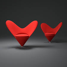 3d Model Verner Panton Heart Cone Chair