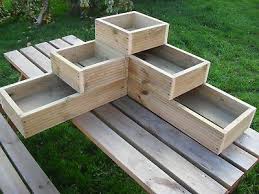 3 Tier Raised Bed Garden Trough Planter Veg Flower Plant Pots In Decking 3 Tier Raised Bed Garden In 2020 Garden Troughs Wooden Garden Planters Garden Boxes Raised