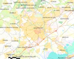 La rive gauche et la rive droite. Montpellier Wikipedia