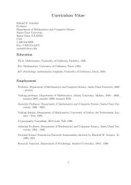 This cv type can also be good for those who are tradesmen or technical employees, employed on various short term contracts. Curriculum Vitae Santa Clara University