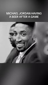 Michael Jordan Enjoys a Beer After NBA Games