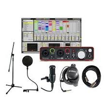 Home Recording Studio Kit With Focusrite 2i2 And At2020 Music Recording Studio Home Recording Studio Recording Studio