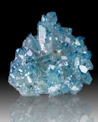 Aqua Aura Quartz Brazil Quartz Infused With Gold Fumes In 2020 Crystals Crystals And Gemstones Stones And Crystals