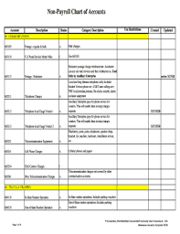 Fillable Online Non Payroll Chart Of Accounts University