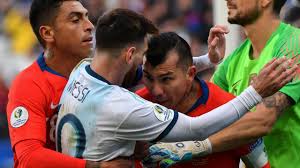 Conmebol y sony music latin anuncian la canción oficial de la conmebol copa américa 2021. Copa America 2019 Lionel Messi Red Card Gary Medel Headbutt Argentina Vs Chile Video