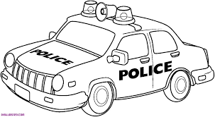 Coche De Policia Para Colorear