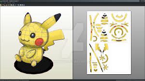 Pikachu Doll Papercraft Free Download By Antyyy Paper Crafts Creative Origami Pokemon Craft