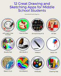12 Great Drawing And Sketching Apps For Middle School Students School Apps Graphic Design Lessons Middle School Student