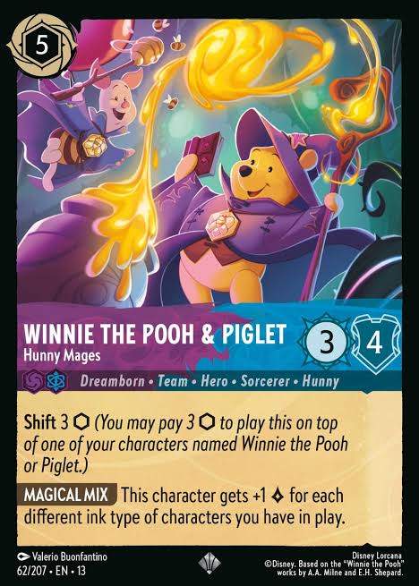 Winnie the Pooh & Piglet - Hunny Mages 62/207 » Disney Lorcana Card Details  + Review » Lorcana Player
