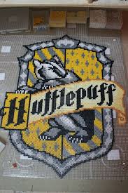 Hufflepuff House Emblem In Perler By Mininete On Deviantart Harry Potter Perler Beads Perler Bead Art Perler Beads Designs