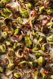 Roasted Brussels Sprouts With Bacon And Onion Cook S Country Recipe In 2020 Roasted Brussel Sprouts Sprouts With Bacon Brussel Sprouts