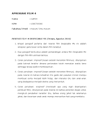 Paragraf resensi adalah paragraf suatu tulisan atau ulasan mengenai nilai sebuah hasil karya, baik itu buku, novel, majalah, komik, film, kaset, cd, vcd, maupun dvd. Apresiasi Film Resensi Despicable Me