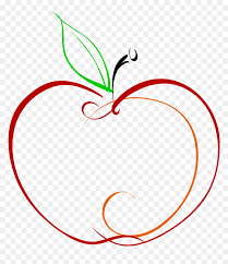Orange fruit clip art black and white. Drawing The Outline Clip Art Outline Apple Clipart Png Transparent Png Vhv