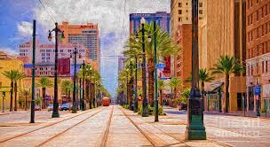 Canal street is a major thoroughfare in the city of new orleans. Canal Street New Orleans Painted Photograph By Kathleen K Parker