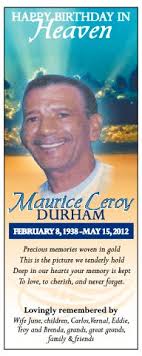 Maurice Durham Obituary (2013)