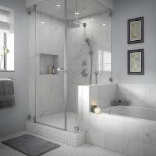 Gbi Tile Stone Inc Ceramic Calacatta 8 In X 10 In Carrara Look Ceramic Tile Lowes Com Shower Wall Tile Washroom Design Bathroom Remodel Master