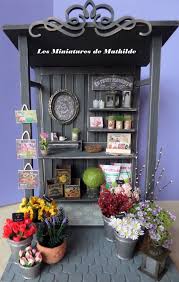 Echoppe Fleuriste Miniature 1 12eme Facebook Les Miniatures De Mathilde Store Decor Room Box Miniatures