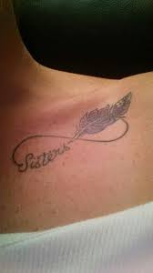 See more ideas about tattoos, small tattoos, tattoo designs. Feather Sister Tattoos Sister Tattoo Infinity Sister Tattoo Designs Tattoo Designs Wrist