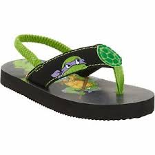 Details About Teenage Muntant Ninja Turtle Flip Flop Sandals Boys Shoes Size Small 5 6
