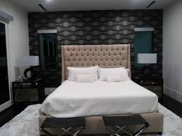 A simple bedroom is transformed through the use of an accent wall paired with a wall sculpture. Modern Master Bedroom Accent Wall The Wallpaper Lady S Blog