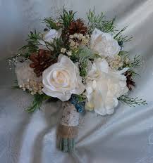 A blush nautical wedding bouquet of peonies and roses, succulents and dark and usual green foliage plus dusty pink ribbons. Silk Wedding Bouquets The Floral Touch Uk South Yorkshire