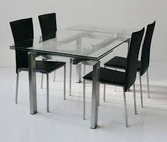 Table à manger scandinave vintage. Table De Salle A Manger Design En Verre Miranda Avec Rallonges Et Pietement En Acier Satine Table