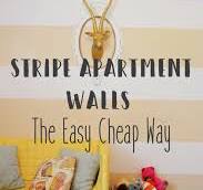 Stripe Apartment Walls: The Easy Cheap Way - Uplifting Mayhem