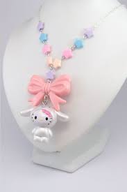 Hello Kitty Cinnamoroll Rainbow Pastel Stars Bow Necklace Fairy Kei Decora Kawaii Japan Kawaii Accessories Cute Jewelry Kawaii Jewelry