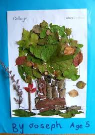 Tree Collage using natural materials. (With images) | Tree collage ...