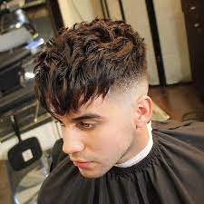Low Fade Long Fringe Mens Haircuts Fade Mens Hairstyles Short Curly Hair Men