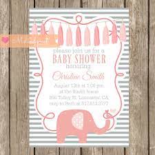Darling Printable Elephant Baby Shower Invitation And Registration Card Insert In 4 Colo Elephant Baby Shower Invitations Baby Shower Baby Shower Invitations