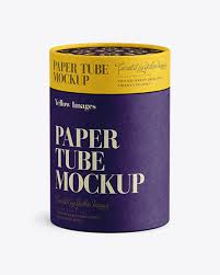 Paper Tube Mockup In Tube Mockups On Yellow Images Object Mockups