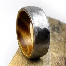 Ironwood Wedding Ring Titanium Wedding Band Men Ring Women Ring Anvil Rings