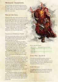 W I P Critique Styled Pdf Way Of The Soul Monastic Tradition V1 3 Dungeons And Dragons Classes Monk Dnd D D Dungeons And Dragons