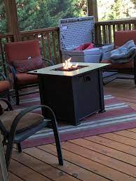 Yaheetech 32in outdoor metal firepit square table backyard patio garden stove wood burning fire pit with spark screen, log poker and cover. Propane Fire Pit In Screened Porch Fireplaces Townhome Heat Ceiling House Remodeling Decorating Construction Energy Use Kitchen Bathroom Bedroom Building Rooms City Data Forum