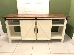 Ikea Hemnes Hack Barn Door Tv Console Farmhouse Style Barn Door Tv Console Ikea Hemnes Ikea Hemnes Hack