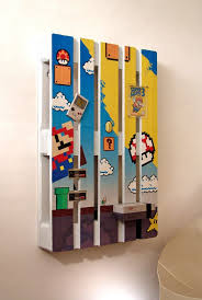 Super Mario Themed Pallet As A Functional Decoration Nes Etsy Pallet Wall Art Game Room Decor Game Room Design