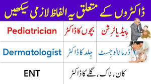 Medical Vocabulary In Urdu Types Of Doctors Vocabulary Words And Terms Vocabulary Words Learn English Vocabulary Vocabulary