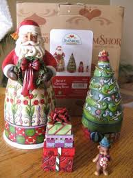 Jim Shore Santa Christmas Tree Nesting Boxes Set Of 4 Original Box Jim Shore Christmas Santa Christmas Christmas
