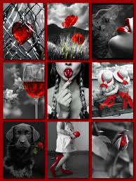 Black And White And Color Photo Collage K E 03042015 Colorsplash Rood Red Colour Palette Color Splash Photography Color Collage