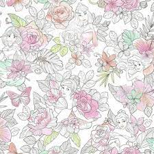The sleeves of the blouse are also given a puff design widely selected by women with broad shoulders. Di0966 Coral Disney Princess Royal Floral Wallpaper