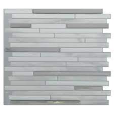 Simply peel off adhesive backing and stick to your wall! Tack Tile Peel Stick Vinyl Backsplash Tiles 3 Pk At Menards