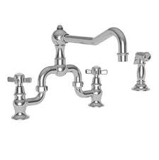 Kohler purist double handle bridge kitchen faucet with rotating spout and pull out spray model: Kitchen Faucets Bridge European Kitchen Bath
