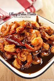 Udang Pedas Manis Sweet And Spicy Shrimps Recept Indonesisch Eten Recepten Koken