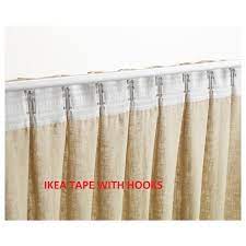 Add Curtain Tape With Hooks For Ceiling Track System Or Rods Etsy In 2021 Curtain Tape At Home Furniture Store Ikea