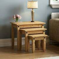 Julian Bowen Cleo Nest Of Tables Solid Living Room Furniture Next Day Delivery Ebay