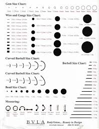 bvla size chart in 2019 ear piercings chart body