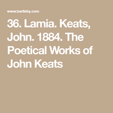 36 Lamia Keats John 1884 The Poetical Works Of John Keats John Keats Keats Lamia