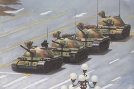 Tank man , or the unknown protester , is the nickname of an anonymous man who stood in front of a column of tanks on june 5, 1989, the morning after the chinese military had suppressed the tiananmen square protests of 1989 by force. Tiananmen S Disappearing Tank Man