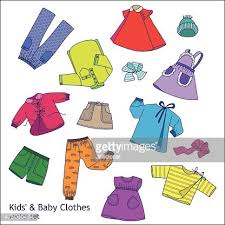 Use these clothes for kids clipart. Children Clothes Vector Set Clipart Image